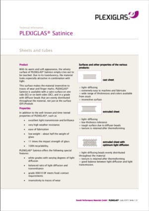 Plexiglass Satin Ice