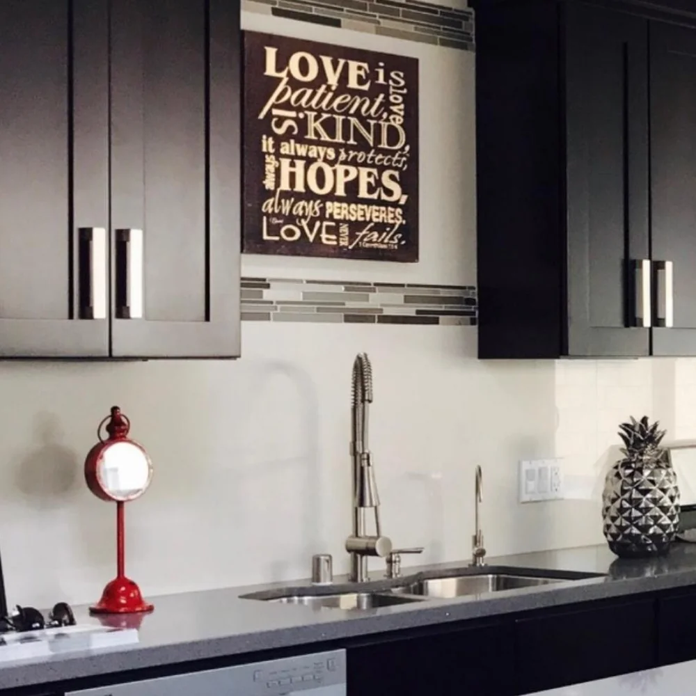 DIY ACM splashback in white