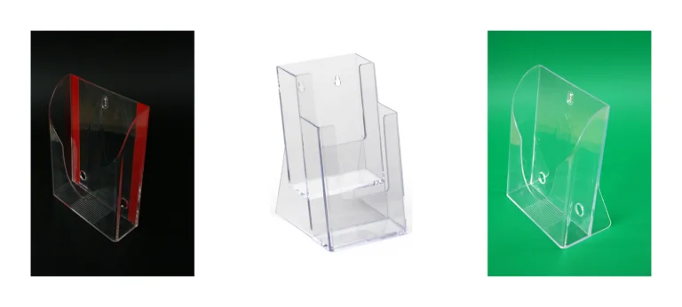 clear acrylic injection molded brochure holders
